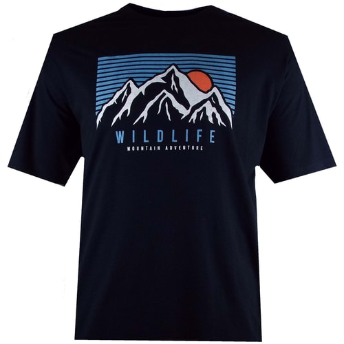 Espionage Wildlife Print T-Shirt Navy